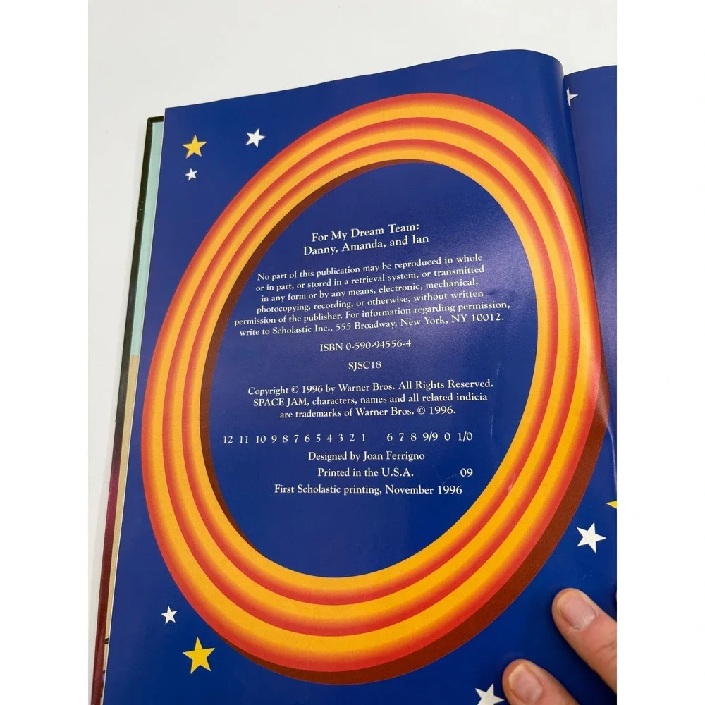 Space Jam 1996 Hardcover Scholastic Book First Printing Blu-ray Movie Bundle VTG